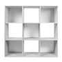 ORGANIZADOR DE 9 CUBOS DE MELAMINA 91.14 X 91.14 X 29.54 CM BLANCO