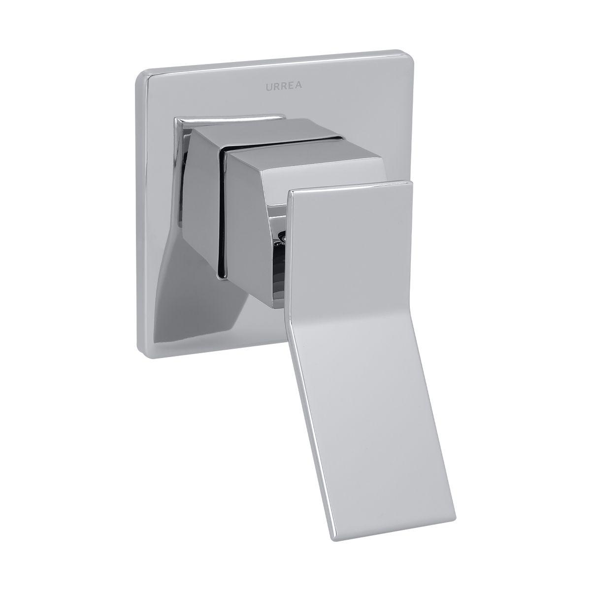 Monomando sencillo para regadera o tina quadro, de latón.