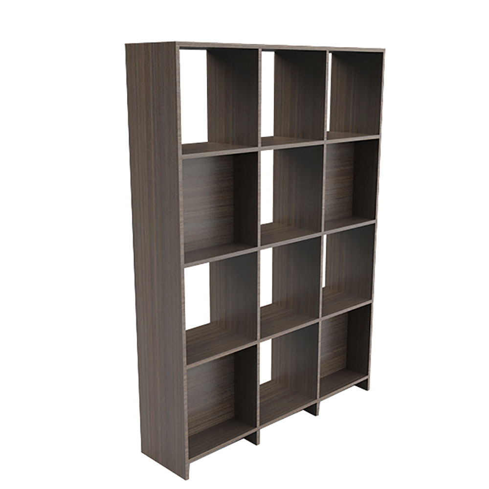 TRICK! LIBRERO 12 NICHOS COLOR NOGAL MEDIDAS 167X120X30 The Home