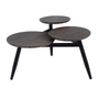 MESA DE CENTRO DE METAL 40.5 X 68.5 X 68.5 CM COLOR CAFÉ NOGAL