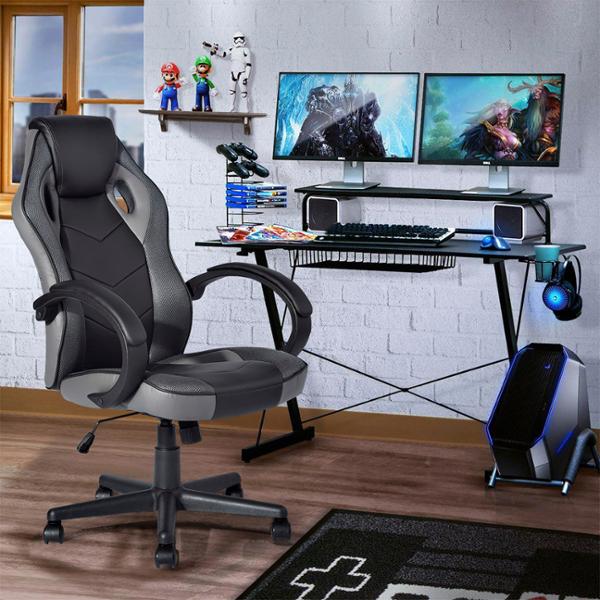 SILLA GAMER ERGONOMICA LINTON GRIS The Home Depot México