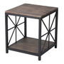 MESA AUXILIAR CENTRO DE MDF 50 X 50 X 50 CM CAFÉ MARRÓN