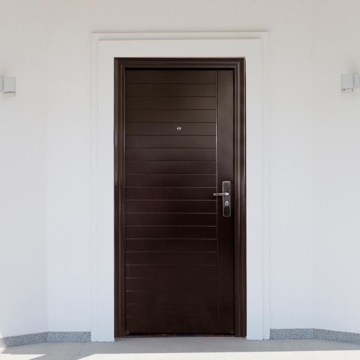 Puerta de seguridad durango chocolate izquierda 96 x 213 cm