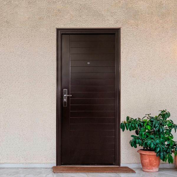 PUERTA DE SEGURIDAD DURANGO CHOCOLATE DERECHA 96 X 213 CM