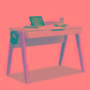 ESCRITORIO ESTUDIANTIL CON PUERTA BLANCO /PINO