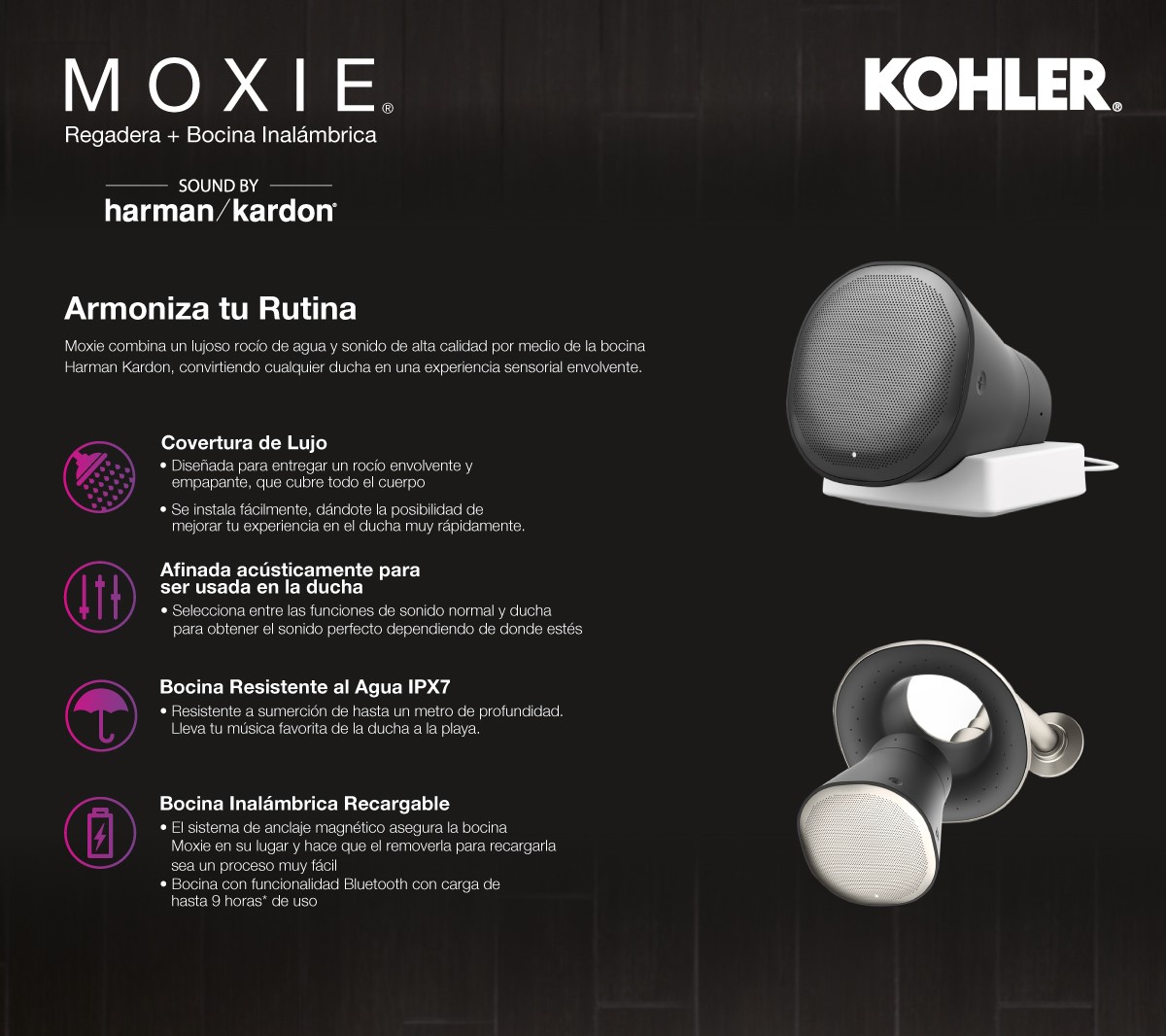 REGADERA Y BOCINA MOXIE 1.75GPM CROMO | The Home Depot México