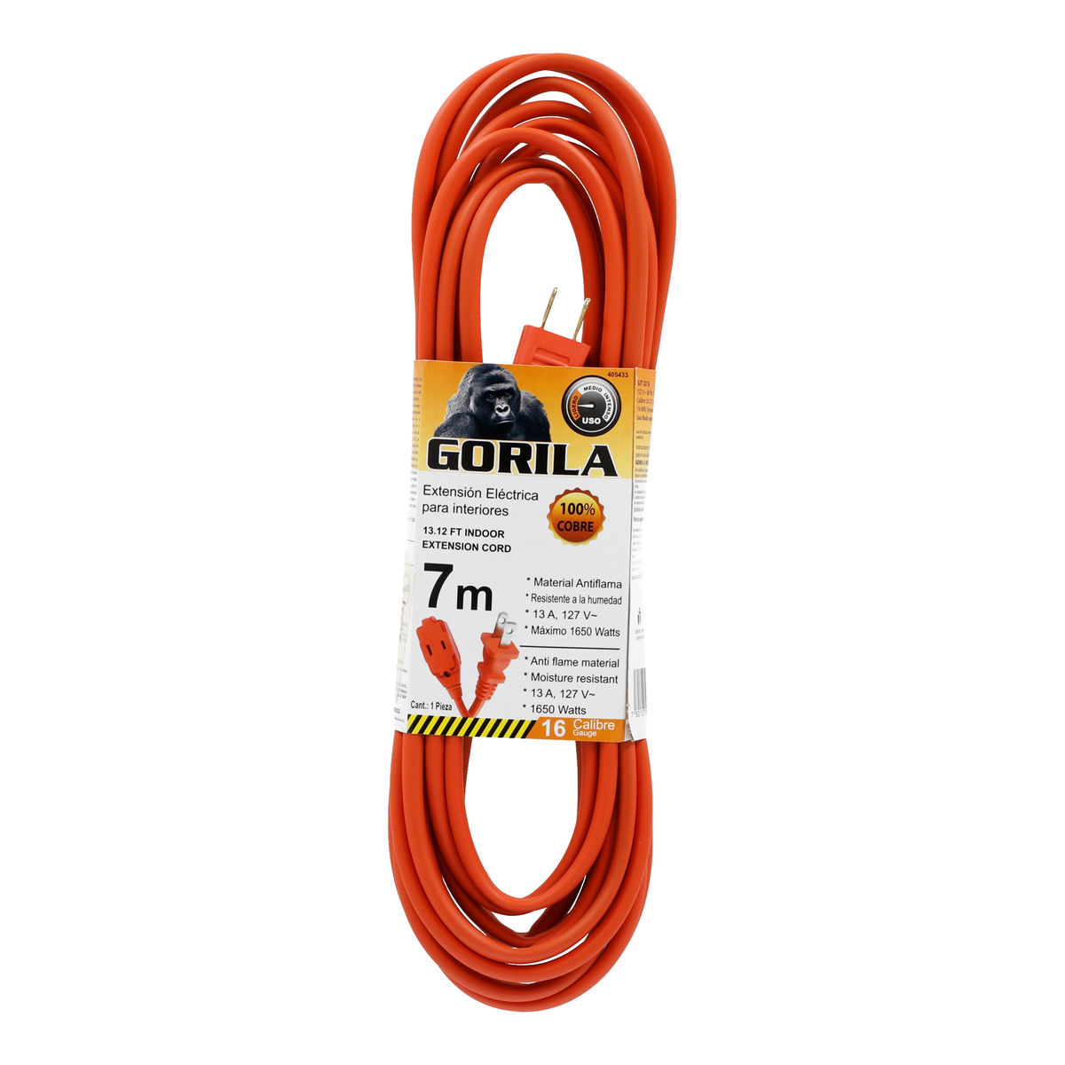 EXTENSION ELECTRICA UR 7M 2X16 GORILA The Home Depot México