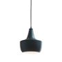LÁMPARA COLGANTE VINTAGE DE ACERO NEGRO MATE 1 LUZ