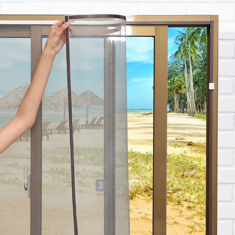 Ventana de puerta con mosquitera magnética, 100x210 cm, ventana