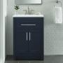 MUEBLE PARA BAÑO DE PISO CLADY 24" AZUL MDF TERMOFORMADO CON LAVABO