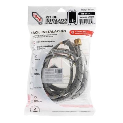 KIT DE INSTALACIÓN PARA CALENTADOR INSTANTÁNEO 3 PIEZAS IUSA