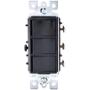 INTERRUPTOR TRIPLE NEGRO LEVITON