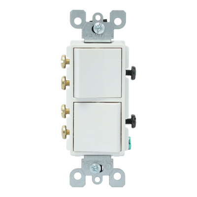 INTERRUPTOR DOBLE DE 3 VÍAS BLANCO LEVITON
