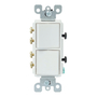 INTERRUPTOR DOBLE DE 3 VÍAS BLANCO LEVITON