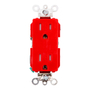 RECEPTÁCULO DÚPLEX ROJO LEVITON