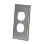 PLACA PARA RECEPTÁCULO DÚPLEX ACERO INOXIDABLE PLATA