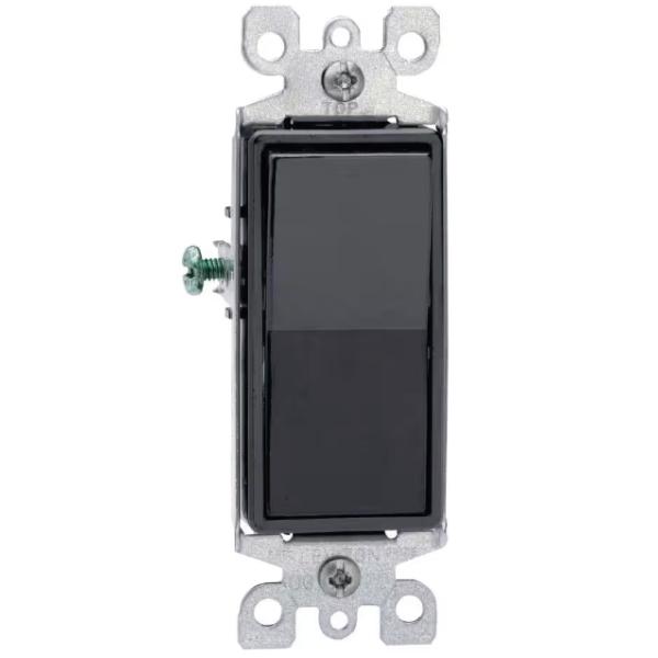 INTERRUPTOR SENCILLO NEGRO LEVITON