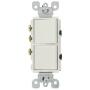 INTERRUPTOR DECORATIVO DOBLE 3 VÍAS BLANCO