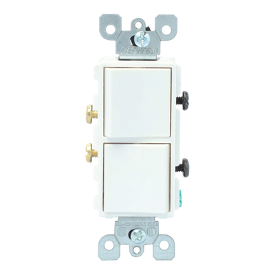INTERRUPTOR DOBLE BLANCO LEVITON