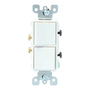 INTERRUPTOR DOBLE BLANCO LEVITON