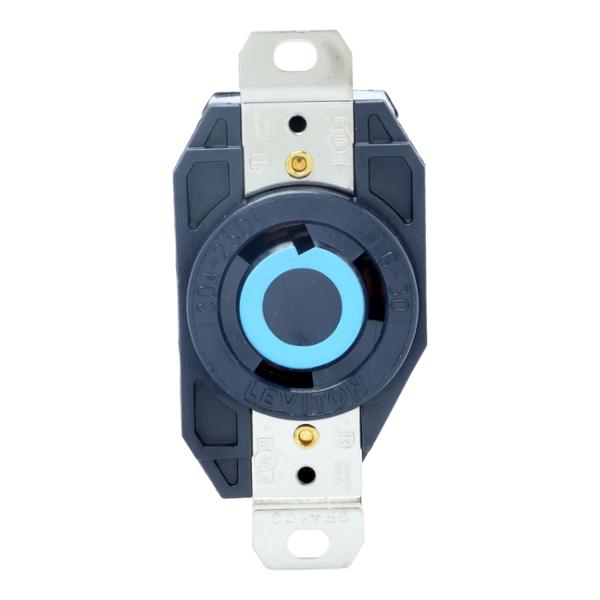 RECEPTÁCULO CON SEGURO EMPOTRABLE NEGRO LEVITON