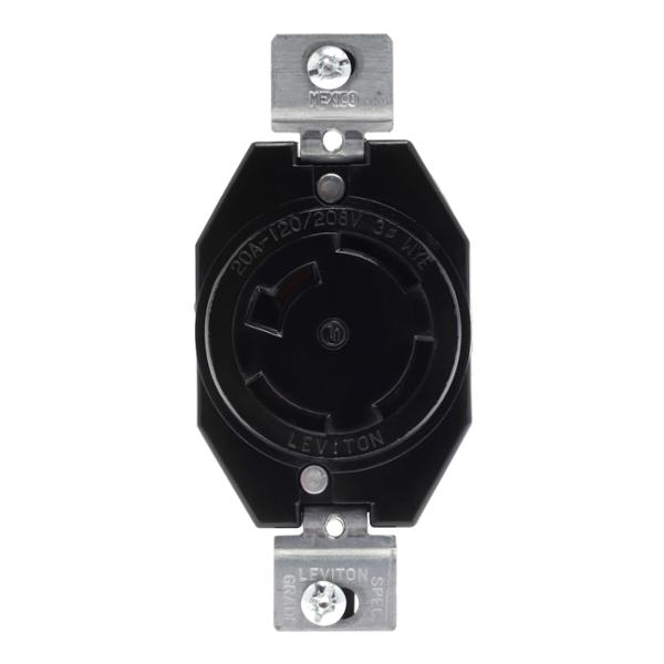 RECEPTÁCULO CON SEGURO EMPOTRABLE NEGRO LEVITON