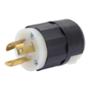 CLAVIJA CON SEGURO 7 X 3.8 CM NEGRO LEVITON