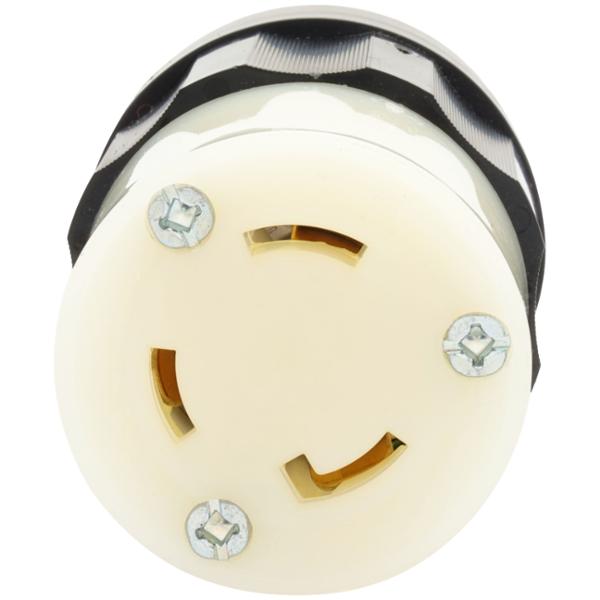 CONECTOR CON SEGURO 2 POLOS BLANCO LEVITON