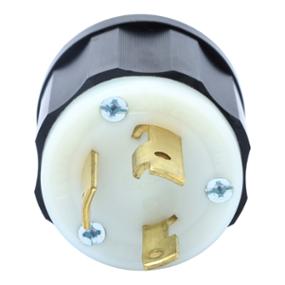 CLAVIJA CON SEGURO 8.5 X 5.2 CM NEGRO LEVITON