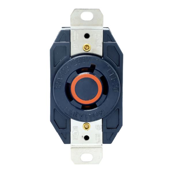 RECEPTÁCULO CON SEGURO EMPOTRABLE NEGRO LEVITON