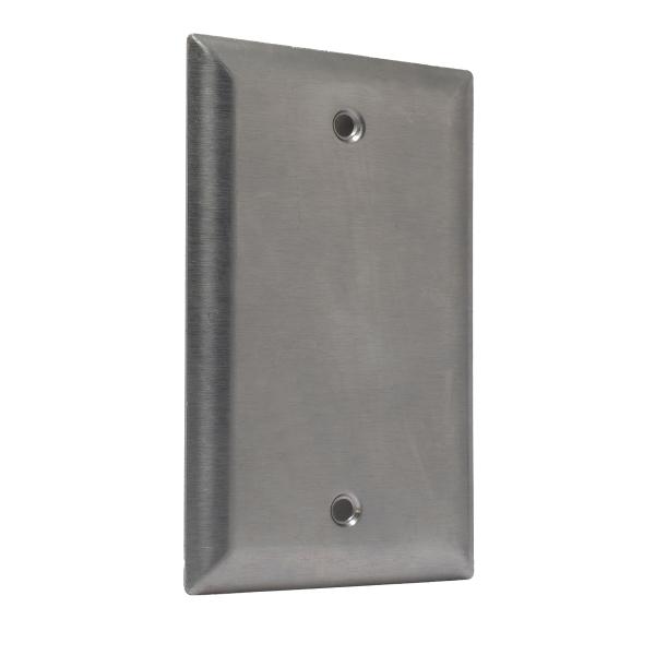 PLACA CIEGA ACERO INOXIDABLE PLATA