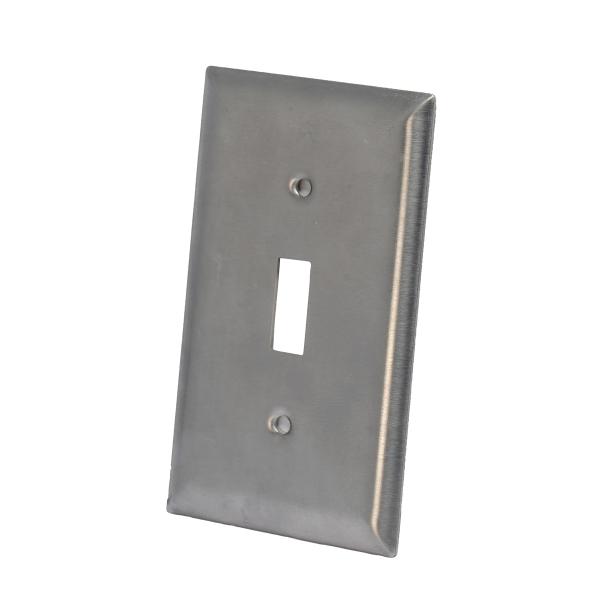 PLACA PARA INTERRUPTOR ACERO INOXIDABLE PLATA