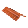 CUMBRERA PARA LÁMINA ROJO TERRACOTA 1.05 M X 41 CM DE PVC