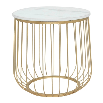 MESA LATERAL MARMOL REDONDA