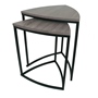SET 2 MESAS TRIANGULARES METAL