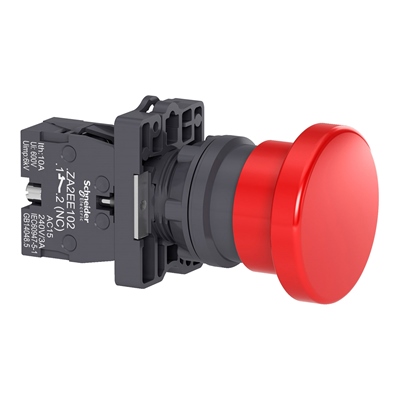 BOTON 22MM CABEZA DE HONGO 40MM ROJO