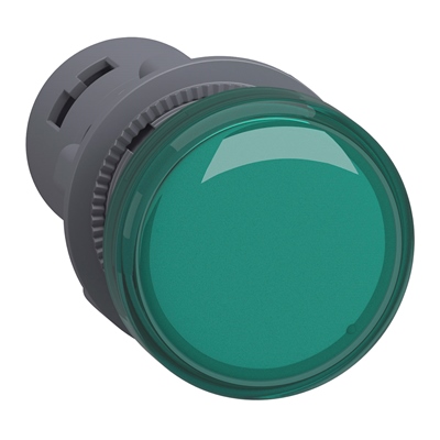 LUZ PILOTO REDONDO 22 VERDE 24 VAC/DC