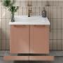 MUEBLE PARA BAÑO FLOTANTE BRISTOL 28" TERRACOTA ACERO CON LAVABO