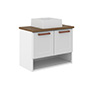 MUEBLE PARA BAÑO FLOTANTE BARCLAY 28" BLANCO ACERO CON LAVABO