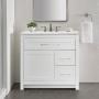MUEBLE PARA BAÑO DE PISO CLADY 36" BLANCO MDF TERMOFORMADO CON LAVABO