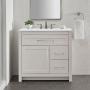 MUEBLE PARA BAÑO DE PISO CLADY 36" GRIS HUMO MDF TERMOFORMADO CON LAVABO