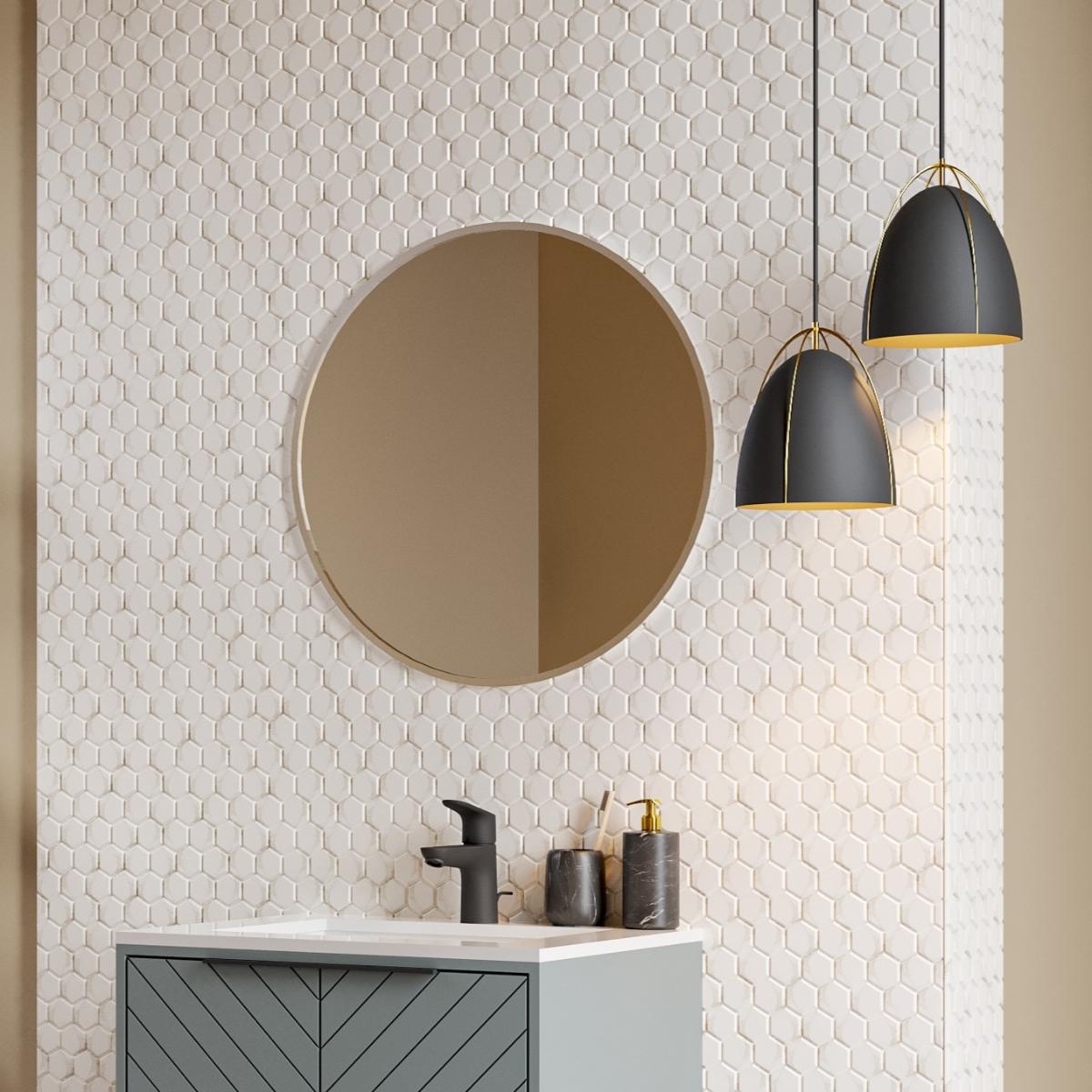 Espejo esmerilado plata