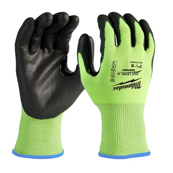 GUANTES DE CORTE NIVEL 2 DE ALTA VISIBILIDAD TALLA - L