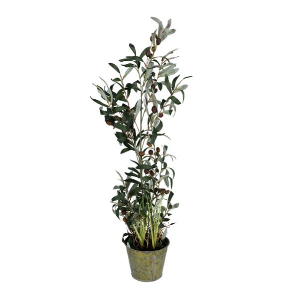 PLANTA OLIVO ALEA ARTIFICIAL 70 X 20 CM CON MACETA DE METAL