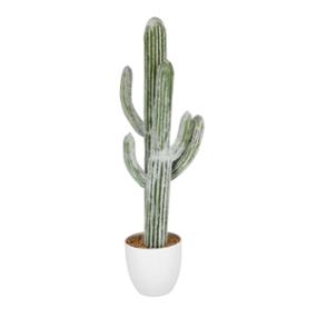 green market planta cactus anciano sonora artificial 35 x 90 cm con maceta de plástico