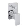 LLAVE MEZCLADORA CON DESVIADOR PARA REGADERA TINA MONOMANDO 17.5 X 13 X 9.5 CM LATÓN