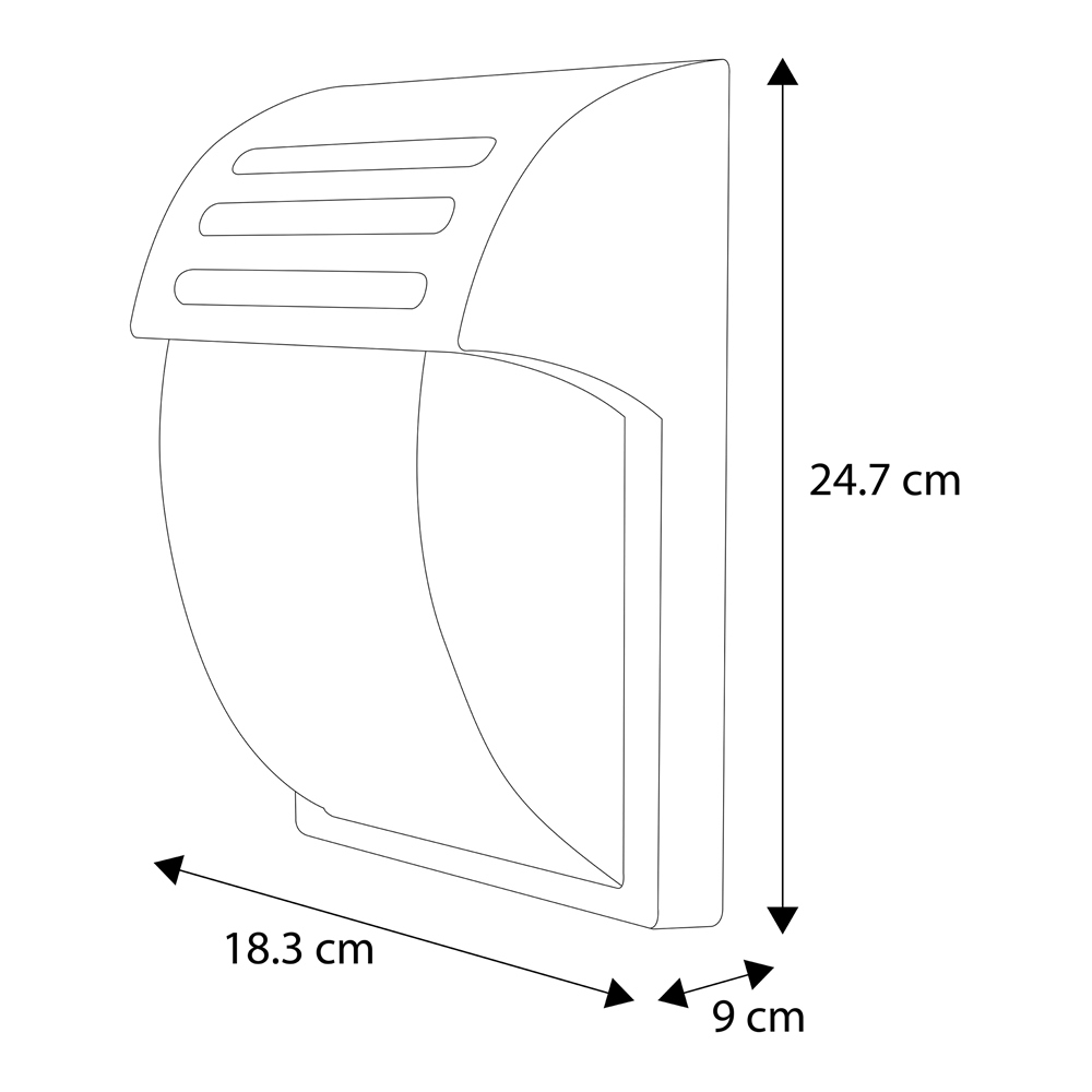 LÁMPARA PARA PARED LED DE 24.7 X 18.3 X 9 CM GRIS The Home Depot México