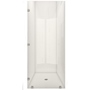 CANCEL PARA BAÑO 65 X 190 CM DE VIDRIO FIJO CLARO TEMPLADO DE 8MM CON HERRAJES