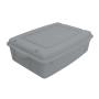CAJA DE POLIPROPILENO CON TAPA 30 L GRIS