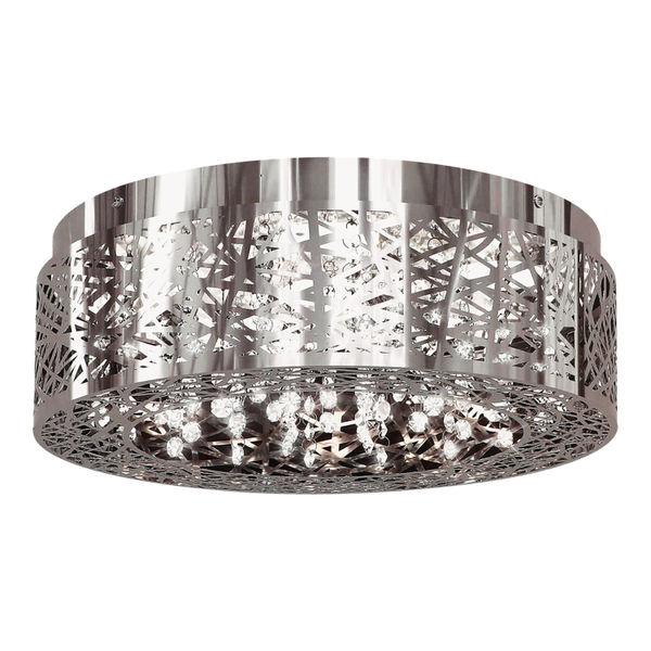 LÁMPARA DE TECHO CRYSTAL NEST LED 13 X 38 CM PLATA